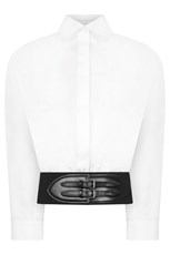 Alaia BELTED SHIRT | WHITE